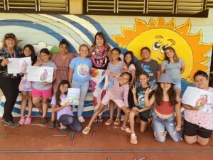 Gigi Love in Kauai with 3rd graders