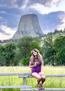 Gigi Love at Devils Tower National Monument, Wyoming