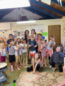 Gigi Love with kids on Kauai